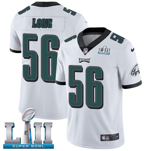 Men Philadelphia Eagles #56 Long White Limited 2018 Super Bowl NFL Jerseys->philadelphia eagles->NFL Jersey